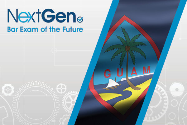 NextGen Bar Exam of the Future logo and the Guam flag