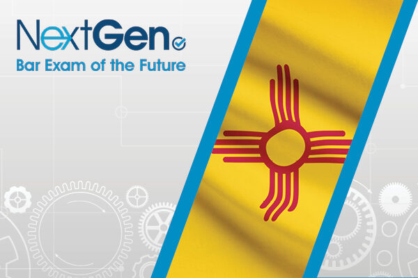 NextGen Bar Exam of the Future logo and state of New Mexico flag